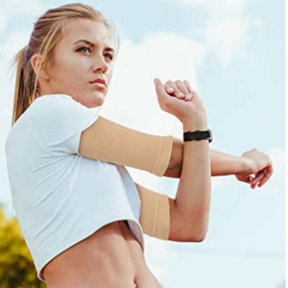 1 NEW PAIR OF BLACK OR SLIMMING COMPRESSION ARM SHAPERS - Picture 2 of 6